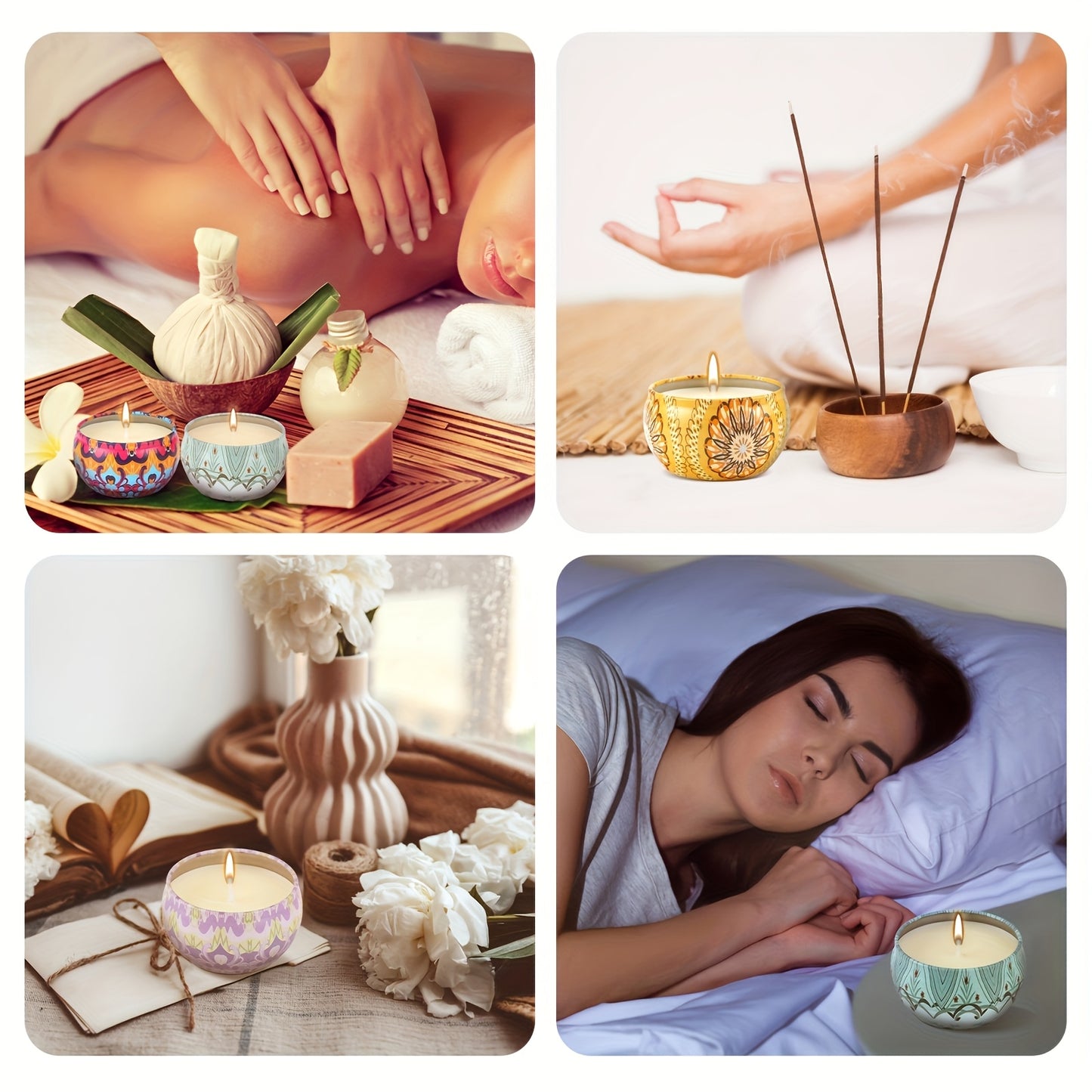 Candle Gift Women, 12 2.2 Ounces Soy Wax Candle Essential Oil Candles Home, Relax, Bathing, Yoga, Christmas Thanksgiving, Valentine's Day Gift for Halloween
