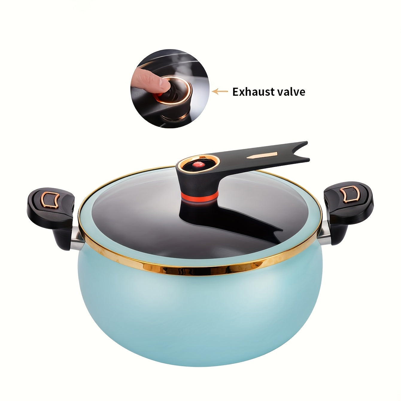 Large Capacity 8.45QT Non-Stick Stockpot with Twist Lock Handle - Heavy-Duty Ceramic Construction, Induction And for Gas Stove Compatible, for Home, Restaurant, Ollas Para La Cocina