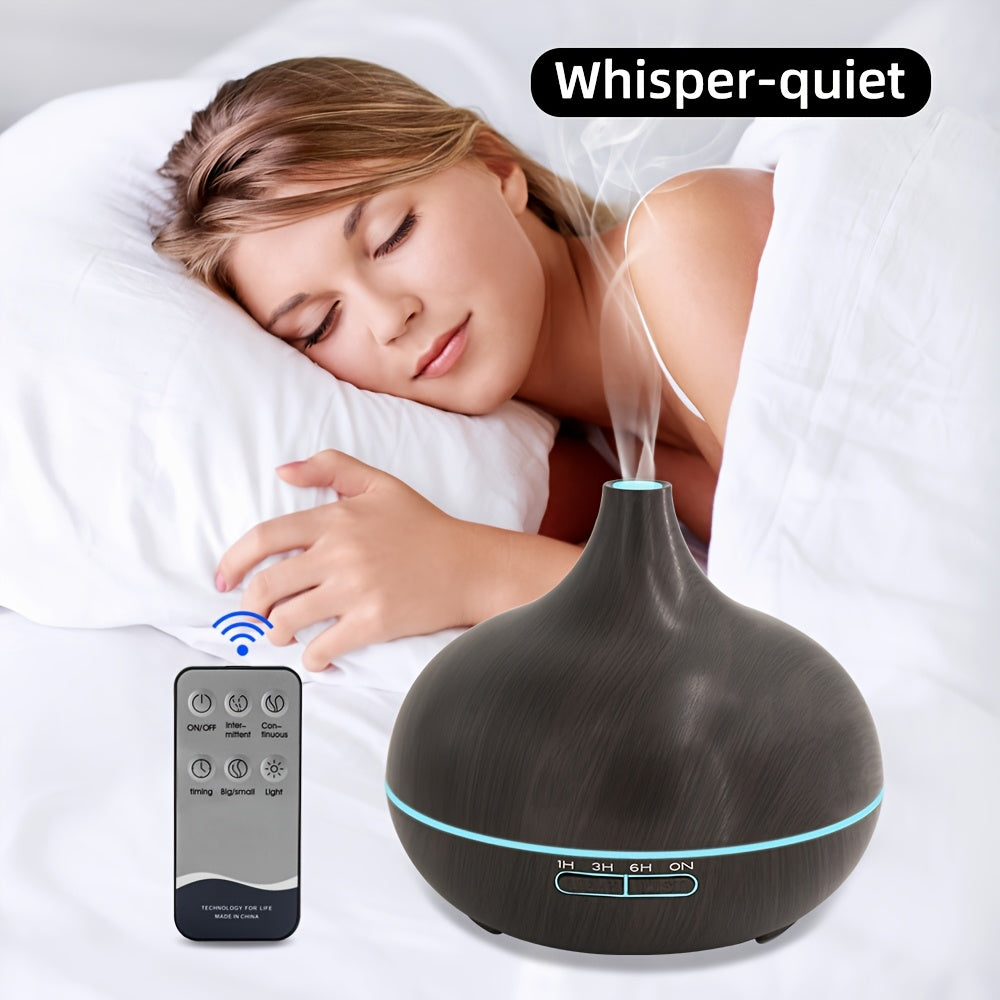 18.6oz Aromatherapy Diffuser 2-Pack Soundwave Technology Cool Mist Humidifier with Remote, Soothing 7-Color LED, Ultra Quiet Perfect Gift with 12 Essential Oils