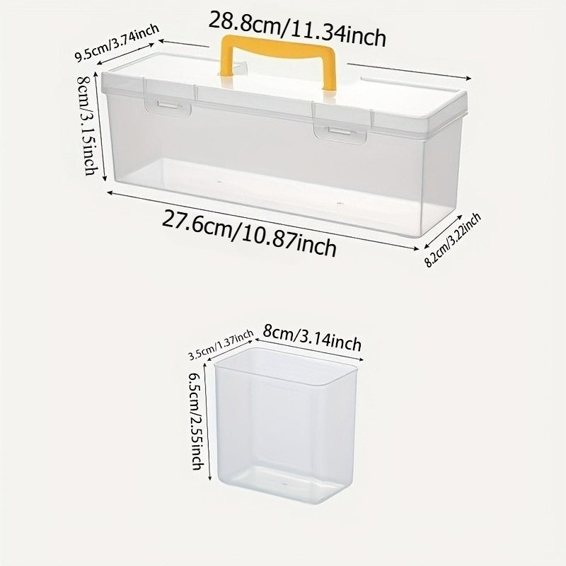 14pcs Tool Organizer Box Set, 12 Small + 2 Large, Portable Transparent Storage Case with Dividers, Handheld Multi-Compartment for Screws, Wrenches, Hardware Parts, Organizer, Home Gadget Box