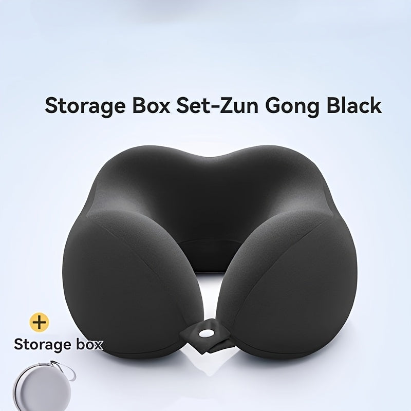 Comfortable Neck Pillow Designed for Ergonomics, Featuring a Storage Bag. Ideal for Travel, Napping, And Office Use, It Offers Slow Rebound Support And Has a Machine Washable Cover