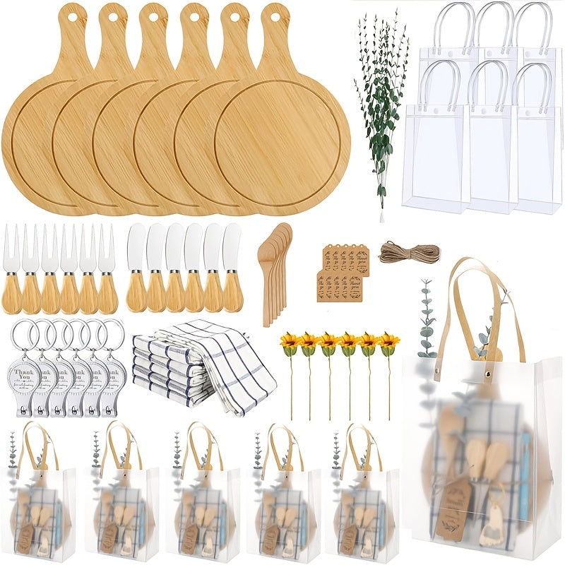 Gift for Her/Him The Winner of The Shower Game Prizes Suit, Square Cheese Board Gifts, Equipped with Knives, Spoons, Gift Bags, Kitchen Towels, and Party Gifts for Bridal Shower Guests. Halloween ChristmasChristmas