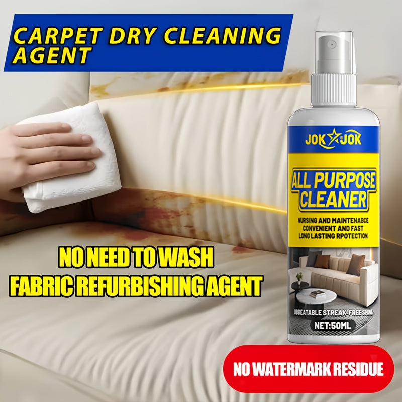 Multi-Surface Dry Cleaning Spray | Safe for Fabric Sofas, Carpets, Leather & Upholstered Furniture | Quick Stain Removal Without Water | Contains Glycerin | Suitable for Bedroom and Indoor Use | Brand: JOKJOK