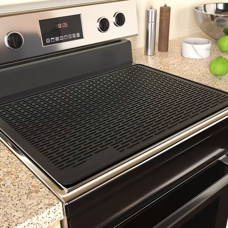 Silicone Stove Top Cover Mat – Heat-Resistant 28x20 Inch Cooktop Protector & Dish Drying Mat for Gas & Electric Stoves – Scratch-Resistant Kitchen Counter Guard – 1 or 2 Pack with Magnetic Rack Option