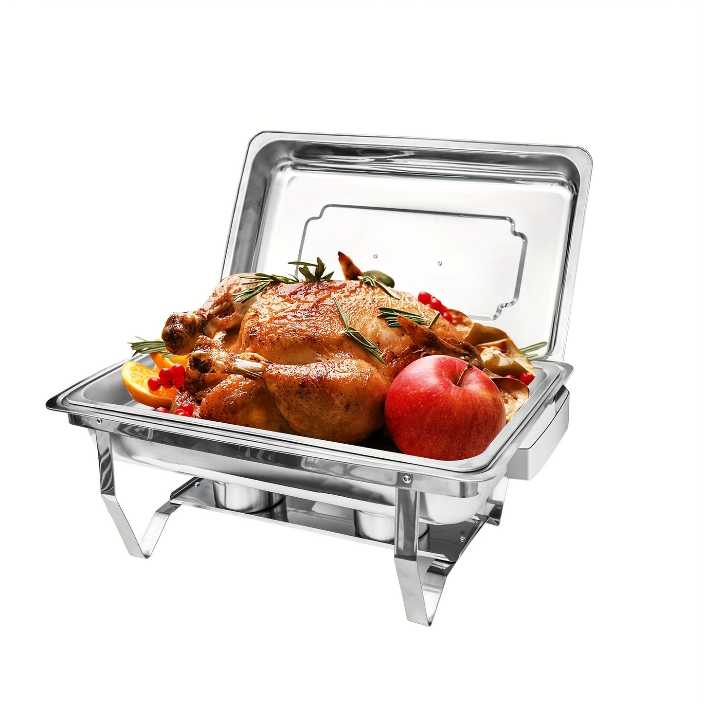 Chafing Dishes Buffet Set, 1/2/4/6/8 Pack-9QT Stainless Steel Chafers Food Warmer Trays for Buffets, Parties, Hotel, Party for Christmas, Halloween - Only for Cooking, Only for Cooking