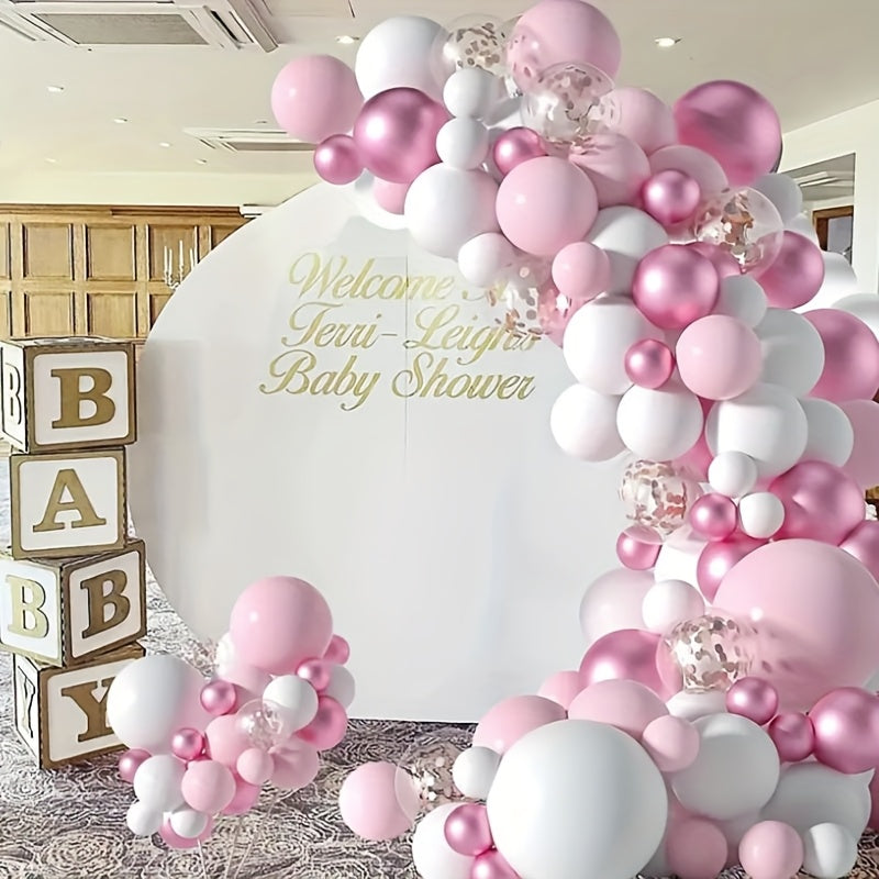 8FT And 5FT Golden Balloon Stand Kit, Free Bending Balloon Arch Column, Half Arch Balloon Stand with Base for Wedding, Birthday, Baby Shower, Graduation, And More
