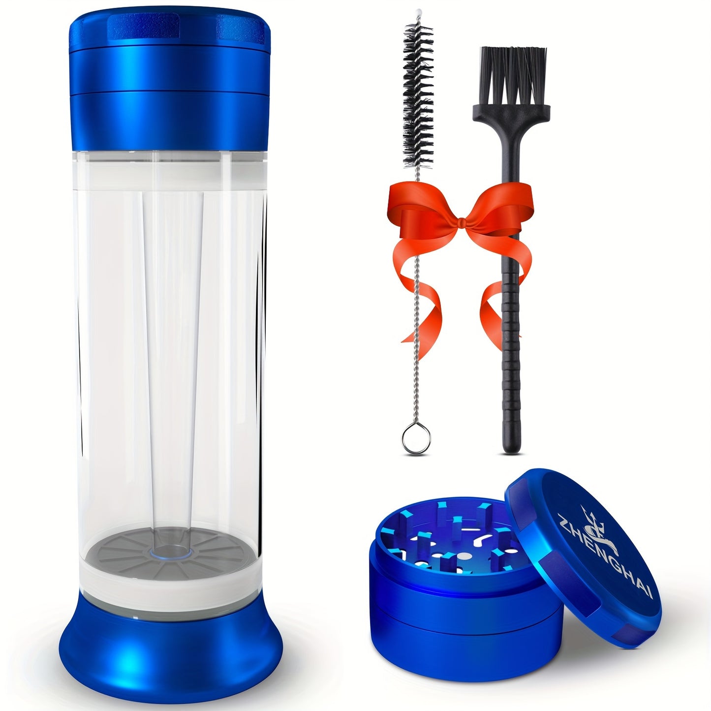 ZHENGHAI 3in 1 Tobacco Grinder Herb Grinder Multifunctional Cone Loader Rolling Machine Blunt Joint Roller Machine Grinding Filling Storage All in One with Cleaning Brush