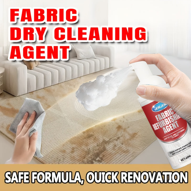 1 X 2.03oz Professional Fabric & Upholstery Cleaner Spray | Deep Cleaning Solution for Carpets, Sofas & Car Interiors, Removes Stains, Refreshes Fabric, Easy Application, Glycerin-Based, Surfactant-Free - JOKJOK