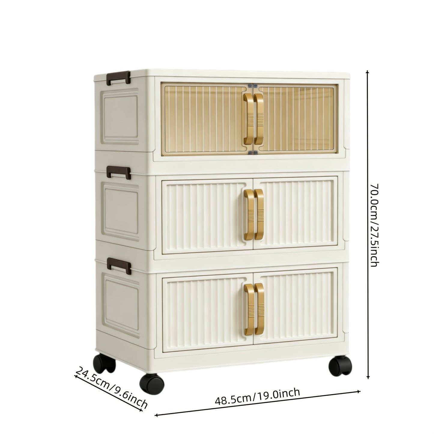 Multi-Functional Foldable Storage Cabinet, with 5-Tier/3-Tier Large Capacity, Space-Saving, Suitable for Entrance, Corridor, Bedroom And Living Room
