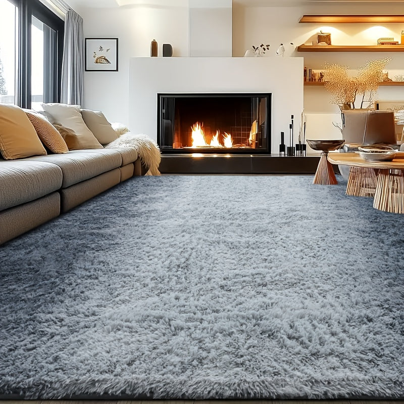 An 8X10 Feet Luxurious Large Rug Designed for The Living Room, Featuring a Fuzzy Plush Texture, This Fluffy Modern Shag Carpet Is Non-Slip And Soft, Perfect for Bedrooms, Study Rooms, Teen Dorms, And As a Home Decor Item Or Christmas Gift