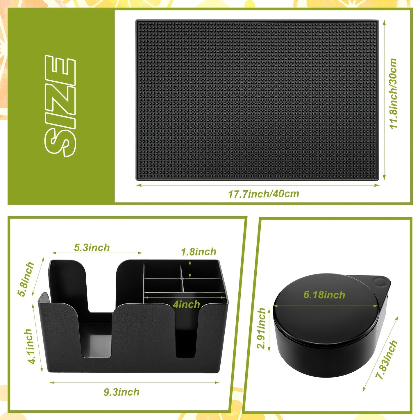 28pcs Bartender Set, Including a Garnish Tray with a Lid, a 3-Tier Glass Rimmer, And a 17pcs Margarita Cocktail Shaker Kit, Perfect for Home Beginners And As a Christmas Gift (Made of PVA Plastic)