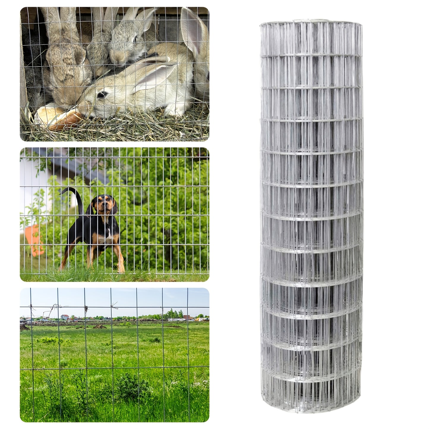 304 Stainless Steel Welded Wire Mesh, Chicken Coop Wire Fence Wire Mesh, Cage Poultry Garden Plant Support Containment Fence