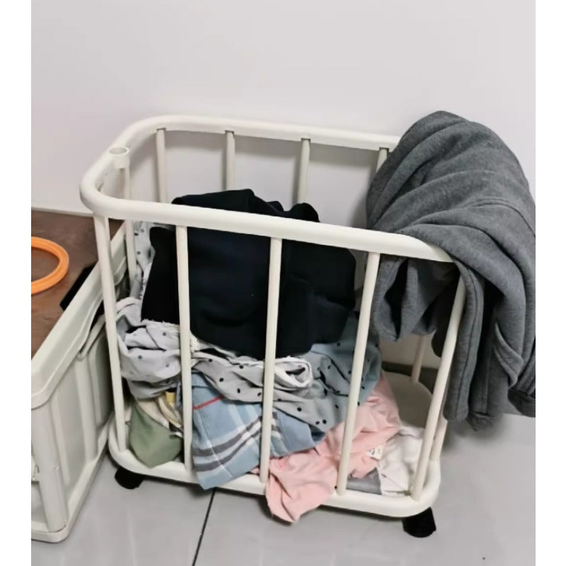 Household Laundry Basket, High Quality, for Bathroom, Yoga Mat and Fitness Equipment Storage, Large Capacity Slim Laundry Hamper with Wheels, Laundry Baskets