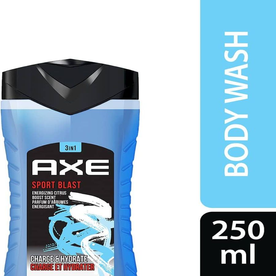 3 Pack Axe Body Wash Sport Blast 250 ml