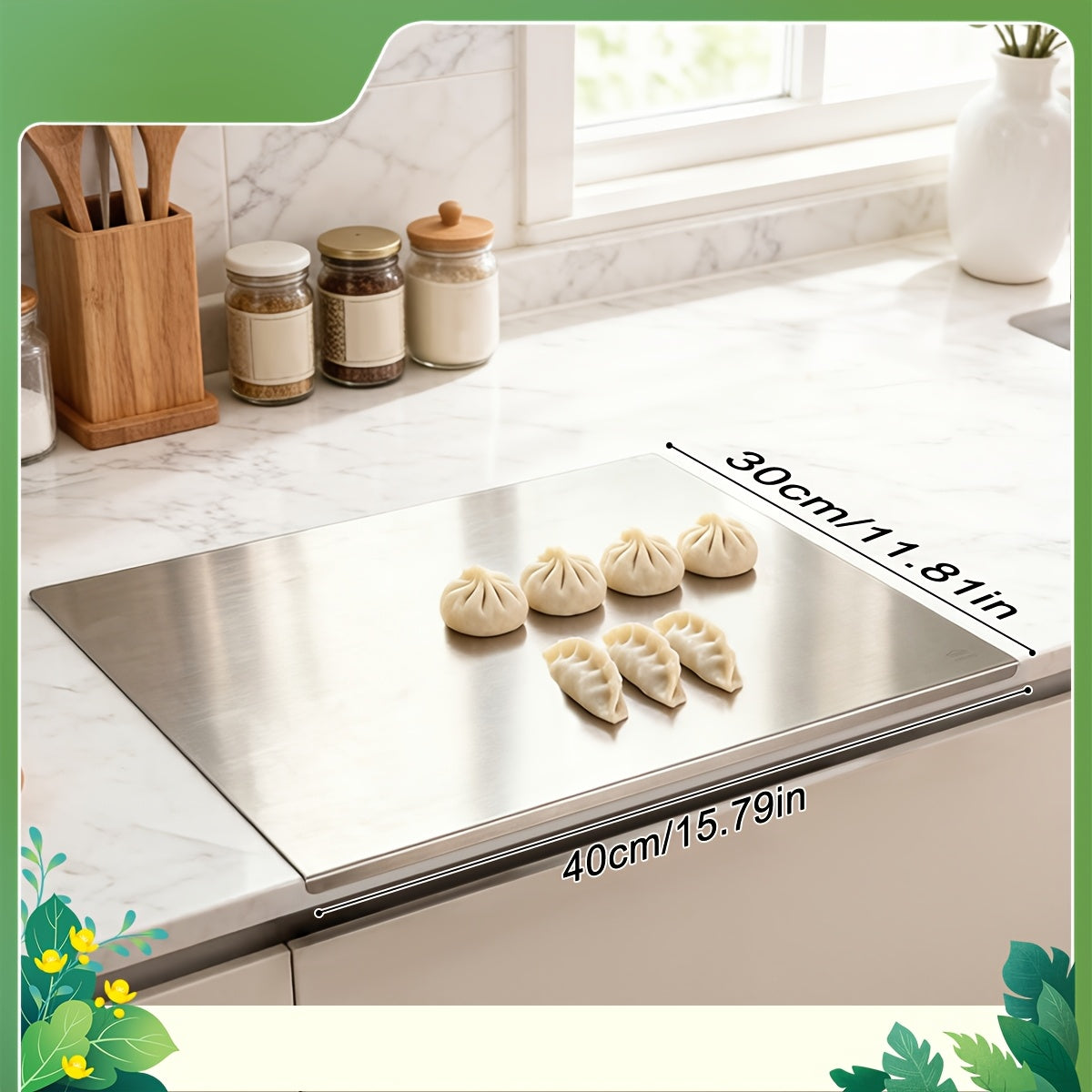 304 Stainless Steel Cutting Board Butcher Block Household Rolling Board Kitchen Supplies