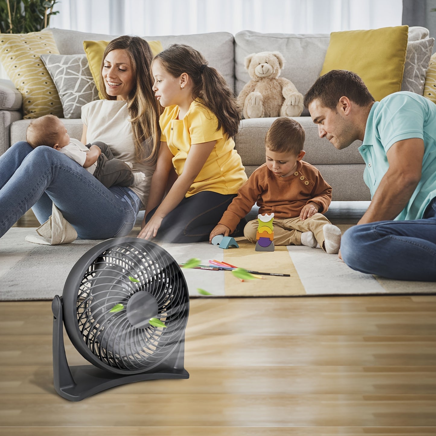 BEYOND BREEZE 8-inch Turbo Fans for Bedroom, 3 Speed Table Fan with Adjustable Tilt, Wall Mountable Quiet Air Circulator Fan, Portable Fan with Carry Handle for Office, Living Room