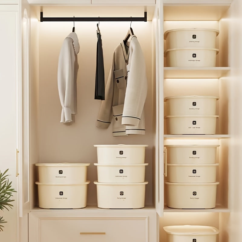 3pcs Underwear And Socks Storage Box, a Magic Storage Tool for Home Wardrobes And Dormitories. It'S a Three-In-One Organizer for Intimate Clothing