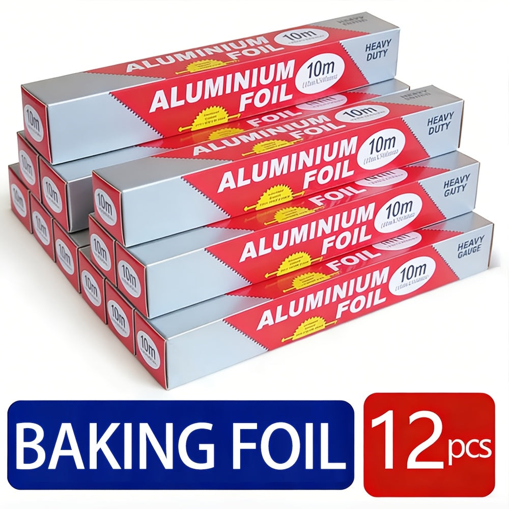 6/12 Rolls Of Thick Aluminum Foil And Tin Foil. Special Baking Tin Paper Suitable for Use In Restaurants Or At Home to Package Disposable Food Items Such As Corn Wraps, Hot Dogs, And Sandwiches. Perfect for Outdoor Barbecues And Camping Activities.