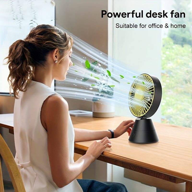 A Desktop Fan That Can Swing Automatically, Portable Fan, 1800mAh/USB Rechargeable Battery, Suitable for Home, Office, Dormitory, Outdoor And Travel Lightweight Portable Cooling Birthday/summer