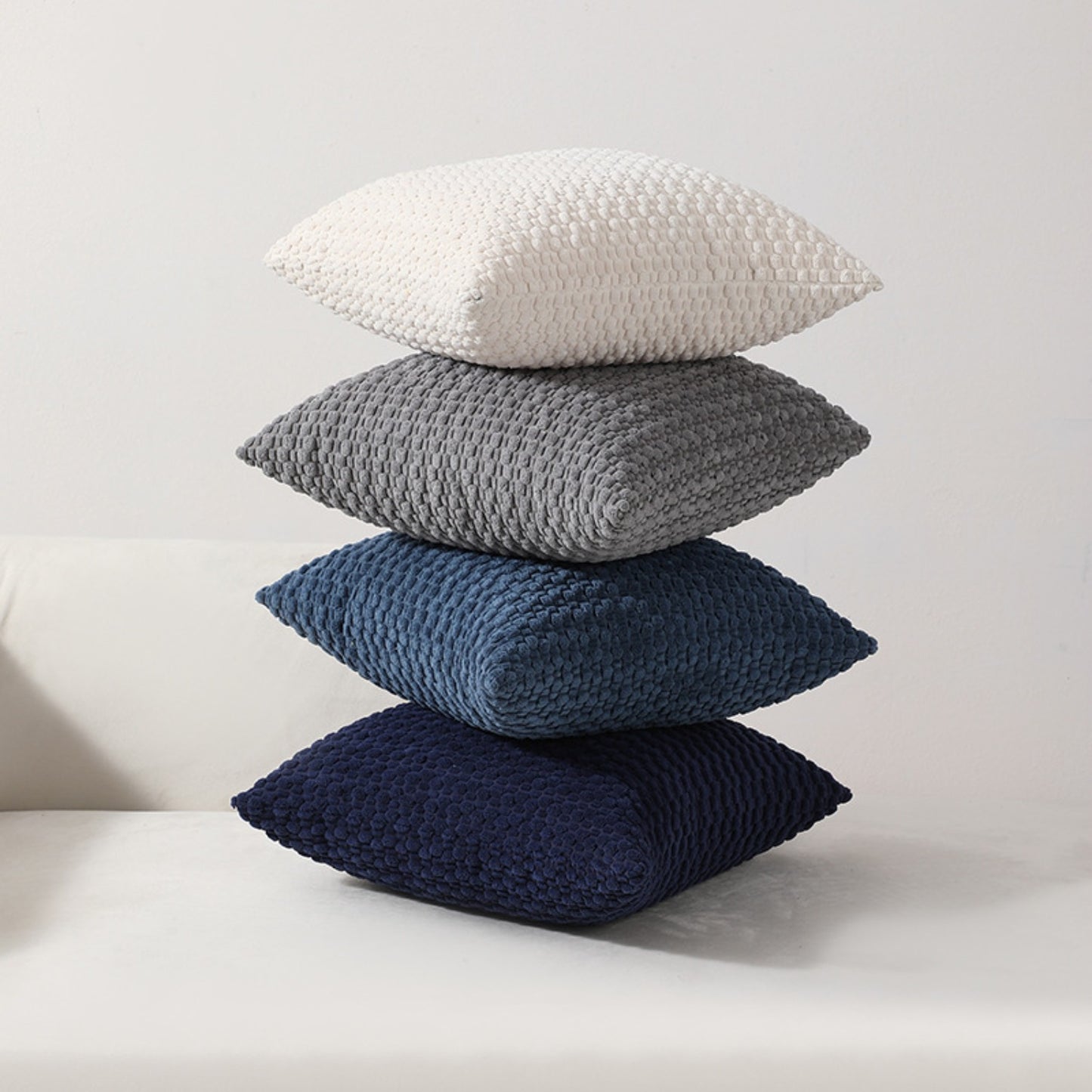 English Translation 4pcs Modern Double-Sided Plush Pillow Covers with Christmas & Warm Winter Vibe | Machine Washable & Durable | Suitable for Sofa, Office Chair, Bedhead | Decorative Cushion Covers for Sofa & Bed