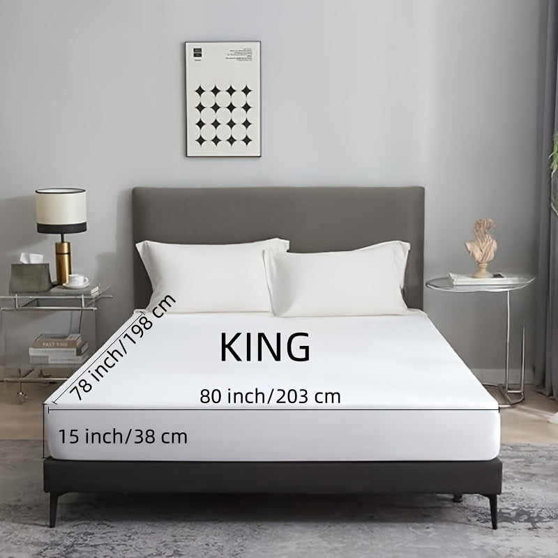 2 Pack Waterproof Mattress Protector-Soft Microfiber Terry Mattress Cover, Noiseless And Washable Mattress Bed Cover, Fitted 8"-14" Deep Pocket