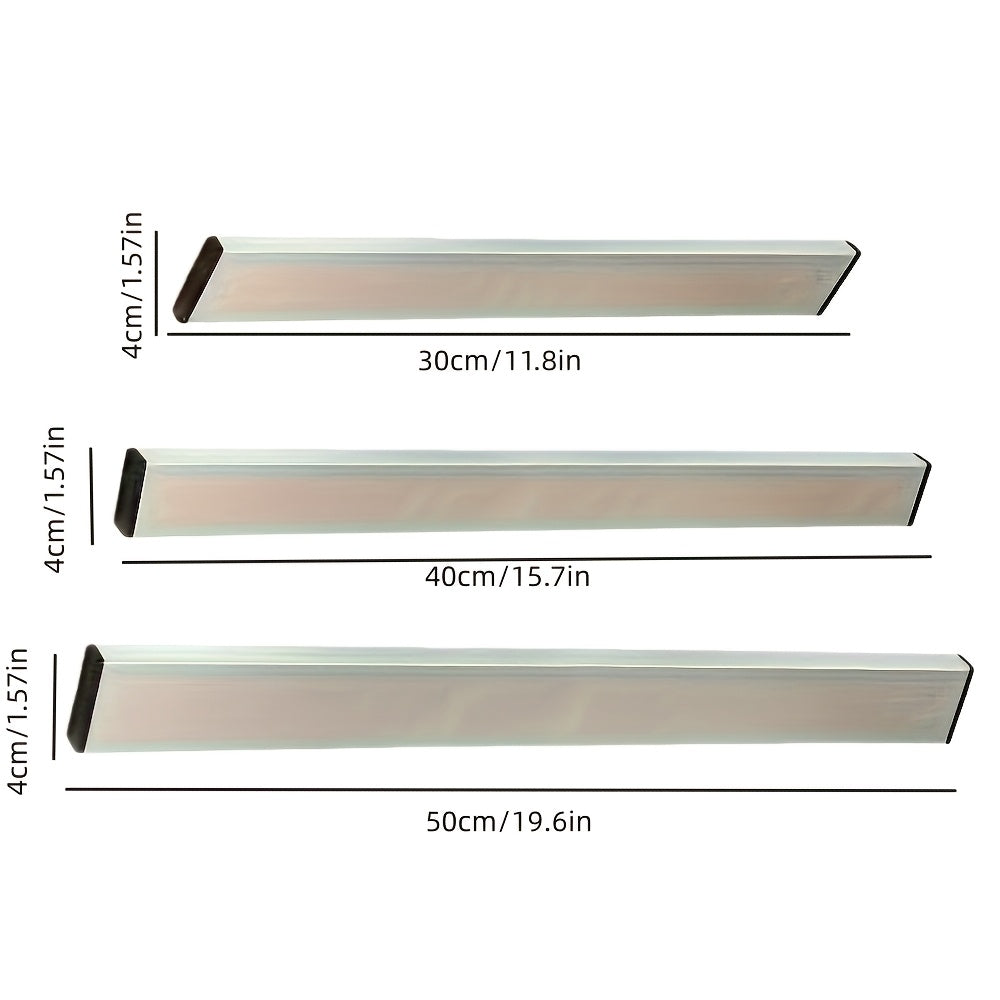 1pc Stainless Steel Magnetic Knife Holder – Punch-Free Wall Mounted Rack for Kitchen Knives, Securely Organizes Chef’s Knife, Santoku, Bread Knife & More, Ideal for Home or Restaurant Use, Culinary Organization | Sleek Metallic Finish | Punchfree Installa