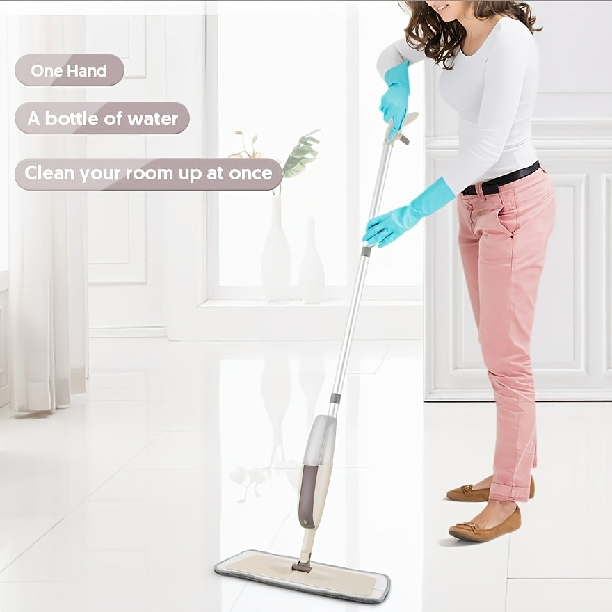 Spray Mop And Three Washable Pads. Water-Spraying Flat Mop. Mops for Floor Cleaning. Dry And Wet Dual-Purpose. Household Floor Mop. for Floor Cleaning. Suitable for Hardwood, Laminate, Tiles, Ceramics