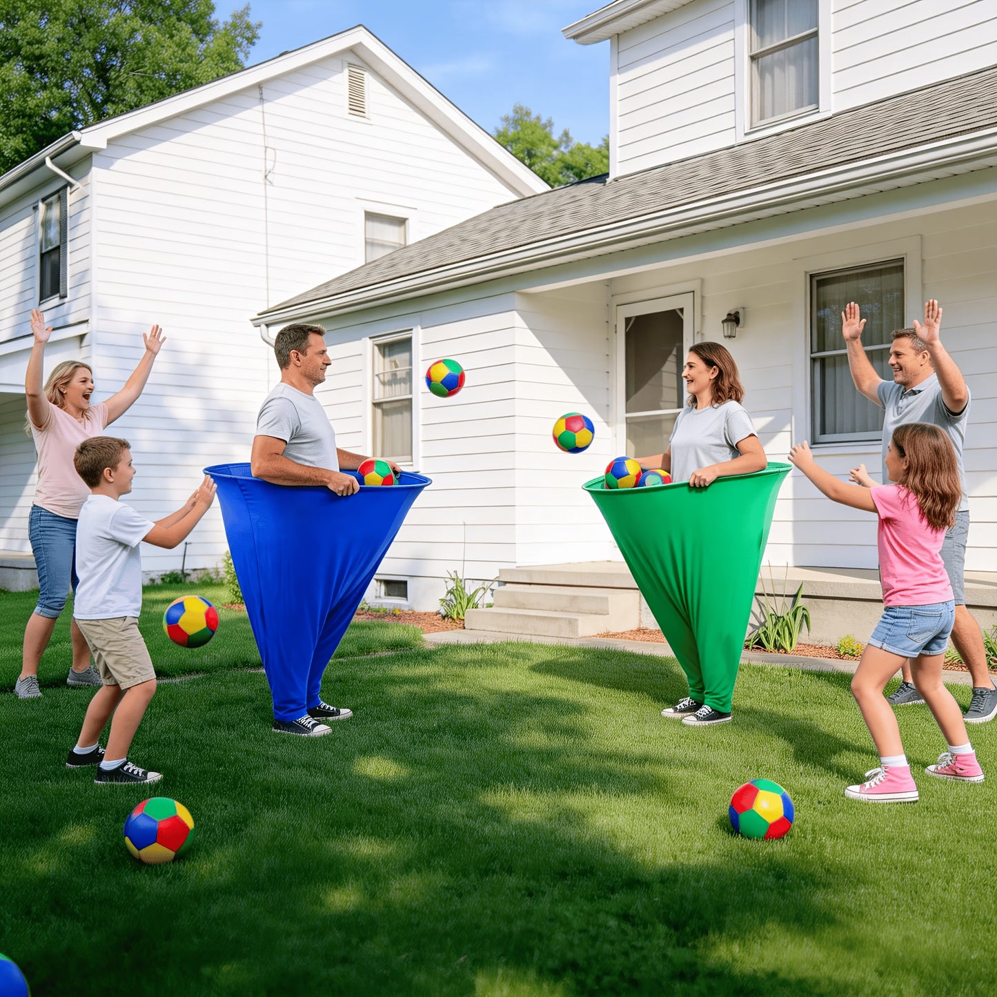 2pcs Grandma-style Pants Courtyard Fun Games, Grandma-style Pants Outdoor Team Building Games, Grandma-style Pants Casual Outdoor Games (Including Elastic Balls), Party Games & Activities,Summer Party Games,Interactive Party Games,Baby Shower