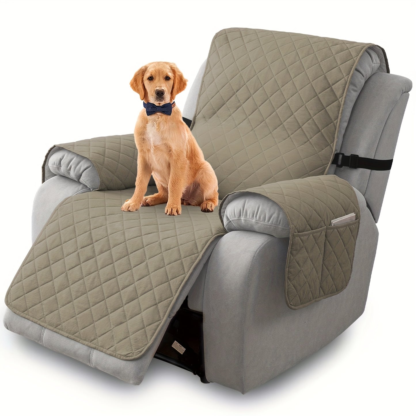 1pc 100% Non-Slip Recliner Chair Cover Sofa Slipcover, Pet Cover For Large Recliner With Elastic Straps, Washable Chair Seat Cover Recliner Chair Furniture Protector, Perfect For Indoor And Outdoor Use, Home Decoration, Mother'S Day Gifts