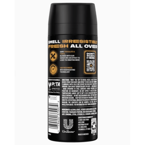 6 Pack Axe Spray Mix 150 ml / 5 fl oz