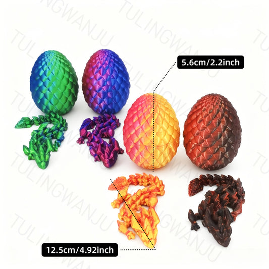 Dragon Egg Decorative Sculpture Set 40-Piece – 20 Mini Dragons & 20 Dragon Eggs Figurines, 4.92" Dragons & 2.2" Eggs, Fantasy Home Decor for Office, Living Room, Holiday Party & Collectors Gift
