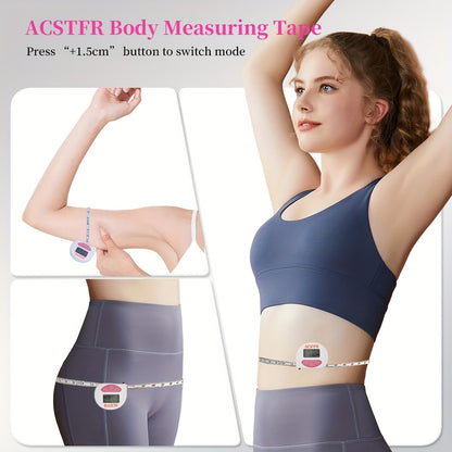 ACSTFR Retractable Body Measuring Tape - Smart Digital Tape for Weight Loss, Waist, Hip, Chest, Arm Measurement - 60 Inch/ 150cm, USB Rechargeable