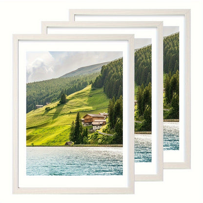 Wall Photo Frames Set of 3 – 12x16 Inch Picture Frames for Wall Display, Multiple Colors, Hallway & Living Room Decor, Gift-Ready