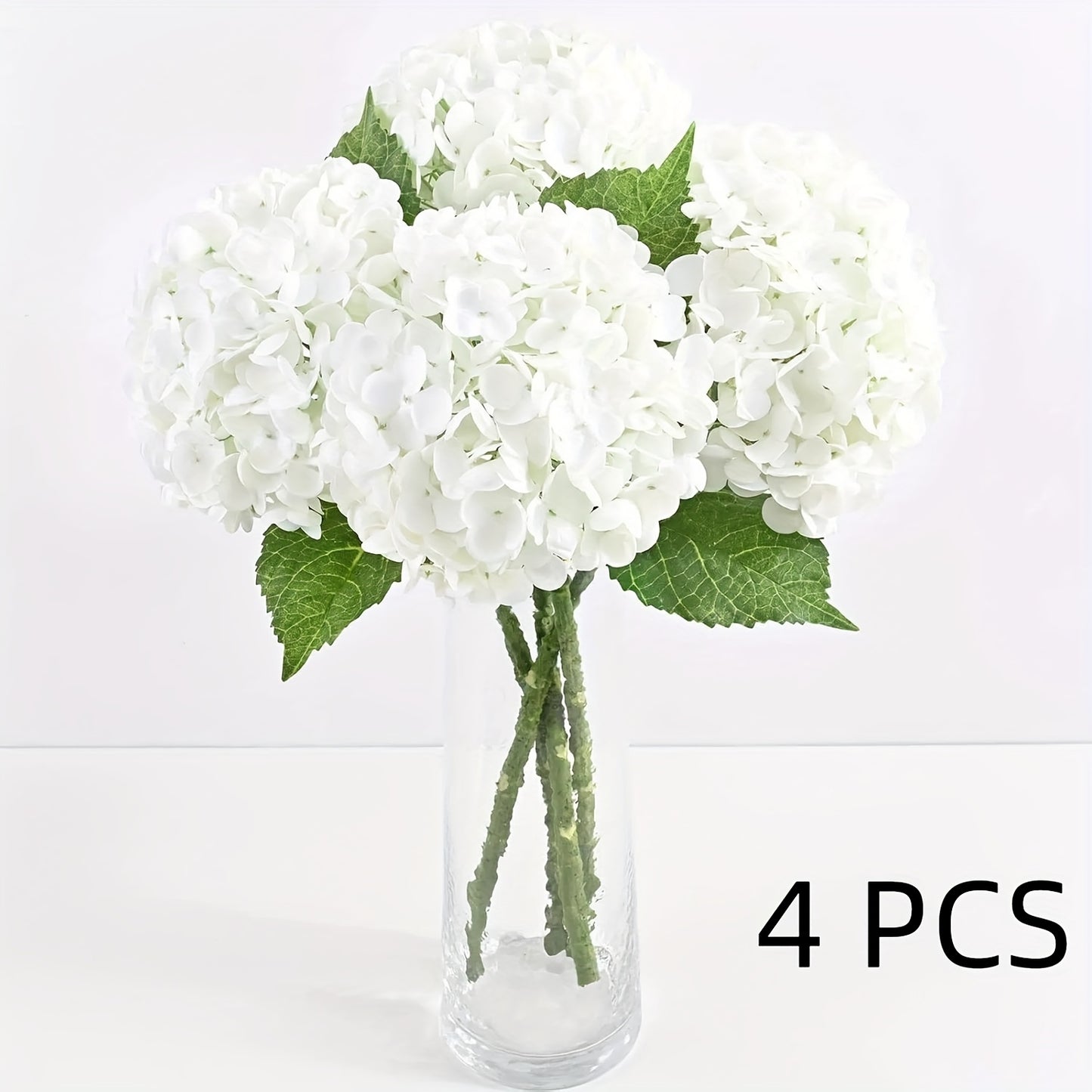 4/ 8pcs 21in Real Touch Hydrangea Artificial Flowers, Full Fake Artificial Flowers for Table Centerpiece, Faux Floral Arrangements for Wedding Table Party Home Decor
