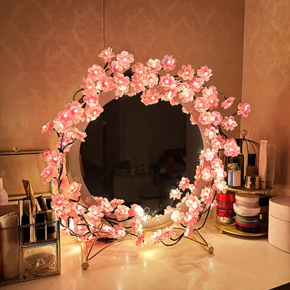96/144LED Cherry Blossom Chandelier Rattan Light, USB Powered, 8 Modes, Outdoor Decoration for New Year'S Day, Valentine'S Day, Easter, Thanksgiving And Other Holiday Party Decorations