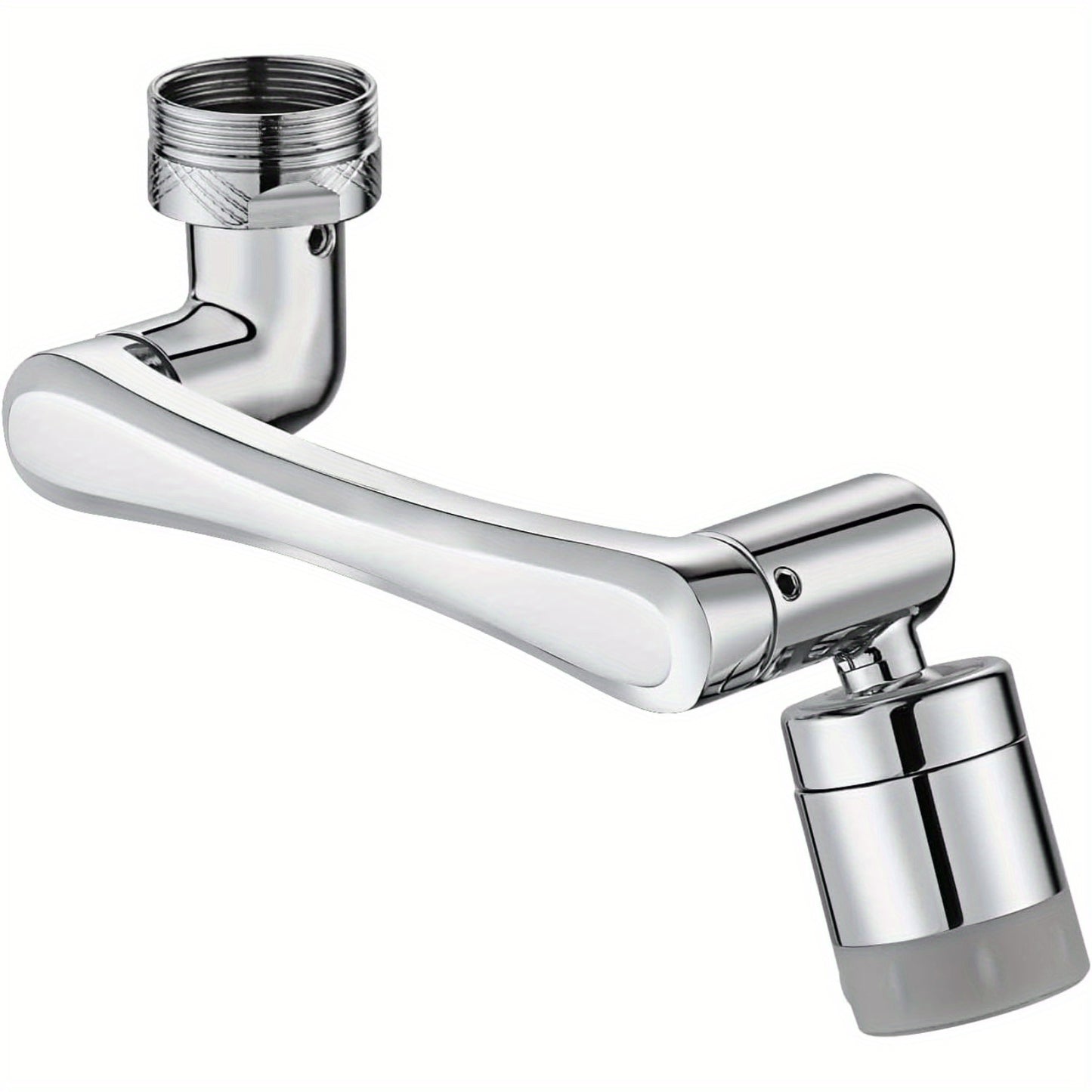 1440° Rotating Faucet Extender, Brass Multifunctional 1080°+ 360° Swivel Extension Robotic Arm Sink Aerator for Kitchen/ Bathroom, 2 Water Outlet Modes