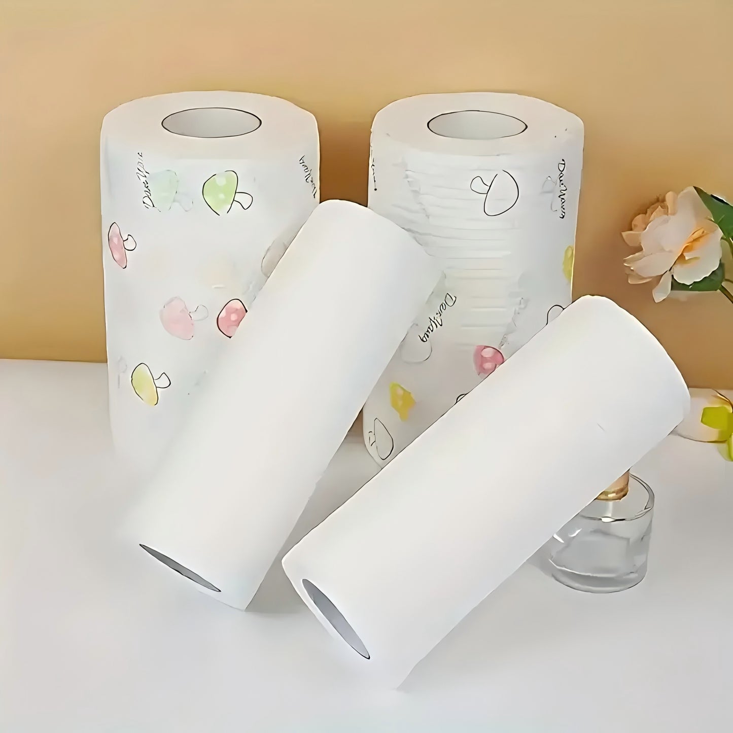 High Efficiency "800 Times - Wet And Dry, Washable, Non-stick Oil, Kitchen Paper Towels, Paper Towels, Household Cleaning Degreasing Cloth (various Patterns) Lazy Rags - Party Supplies 800 Times, Paper Towels