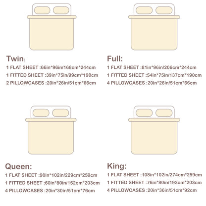 Hotel Grade 6 Piece Breathable Sheets Set 18" Deep Pockets - Easy Fit Twin Full Queen King Bed Sheets & Pillowcases, Microfiber, 100 GSM, All-Season Comfort, Machine Washable, Solid Color Bedding Accessories, Smooth Texture, Microfiber Fabric