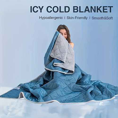 1pc Cooling Blanket, Hot Sleeper Extra Large 78*90 Inches 59*78 Inches Summer Cooling Blanket, Lightweight Air-cooled Comforter, Adult Heat Absorption Soft And Breathable Smooth Air Conditioner By Cool Breathable Moisture Absorption And Perspiration