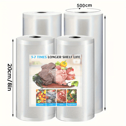 Vacuum Sealable Bags in Various Sizes - Reusable Airtight Food Storage Bags Keep Meats, Fruits, And Vegetables Fresh - No Power Source Needed, a Must-Have for Kitchen Organization