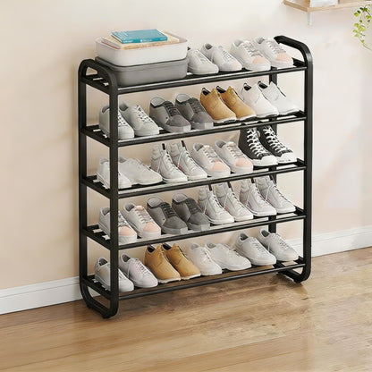 Space-Saving 5-Layer Shoe Rack, Easy And Durable Shoe Storage Organizer, Narrow Seam Available, Floor-To-Ceiling Installation, Shoe Rack Organizer in Living Room at Home Door, Shoe Shelf
