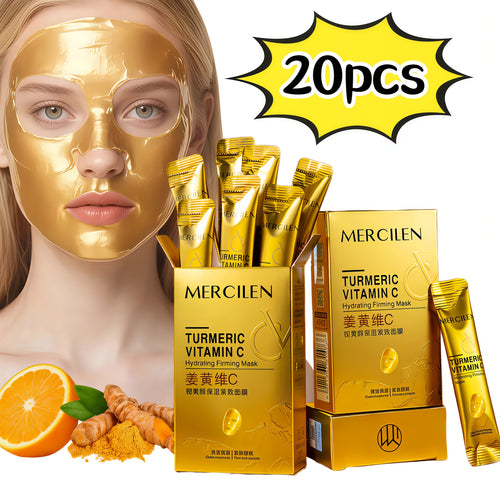 20pcs Of Turmeric Tear Off Facial Mask Can Deeply Moisturize The Skin, Make The Skin Look More Radiant, Delicate And Not Sticky, Suitable For Daily Skin Care, Available To All, Essence Facial Mask, Facial Care, Travel Size, The Best Holiday Gift