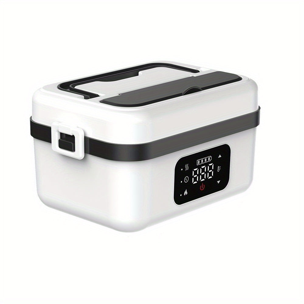 Adults Lunch Box, 8000Mah Battery Powered, 60W 1 Liter Portable Timer Automatic Heating Food Warmer, Portable Food Heater for Home/Car/Office/Truck, Portable Lunch Box