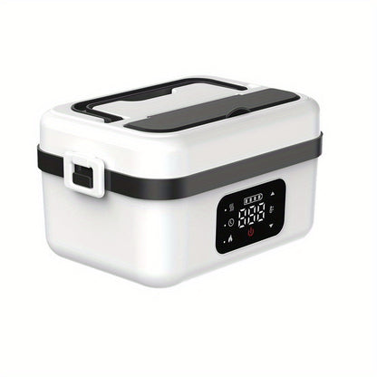 Adults Lunch Box, 8000Mah Battery Powered, 60W 1 Liter Portable Timer Automatic Heating Food Warmer, Portable Food Heater for Home/Car/Office/Truck, Portable Lunch Box