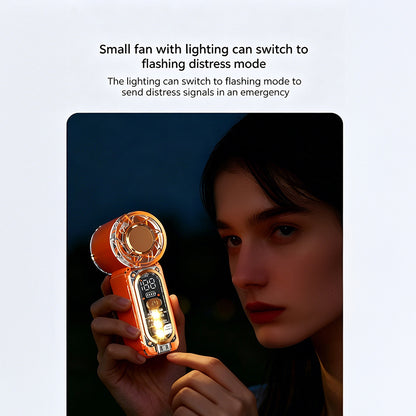 2 Pack Mini Handheld Fan, Compression Small Wind Cannon with SOS Mode, Lightweight Design, 22000 Rpm High speed Wind, 100 Gear Stepless Adjustment, Long Battery Life, Low Noise Pocket Fan, a Variety of Color Schemes Optional, Essential for Outdoor Camping