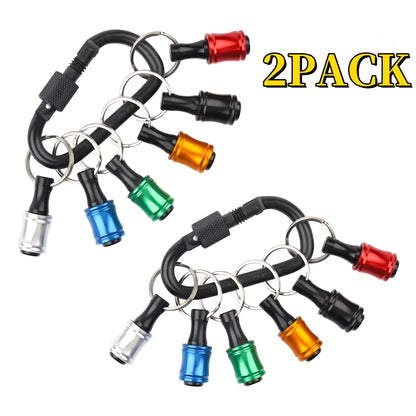 2 Sets/4 Sets Drill Bit Christmas Gift The Gift for Men Unlimited Tools Magnetic Drill Bit Keychain Cool Trick White Elephant Gift for Adults Dad Husband Him