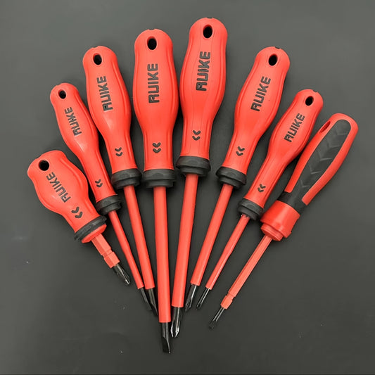 Magnetic Screwdriver Set 8pcs, 4 Slotted & 4 Phillips Non-Slip Handle Precision Screwdrivers, Manual Hand Tool Kit for Electronics, Furniture, Appliances, Car Repair & DIY Projects