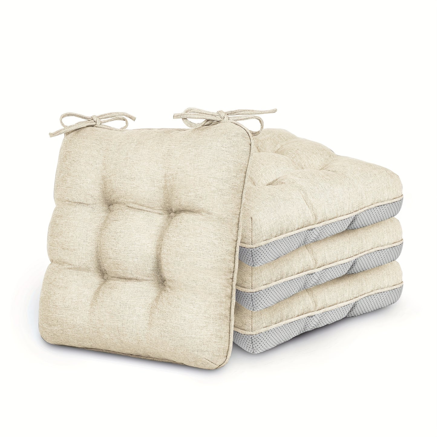 New Year 4/8pcs Memory Foam Chair Cushions, M L Size Available, Outdoor/Indoor Chair Pads for Dining Chairs 4/8 Pack, Seat Cushions for Kitchen, Dining Room, Office, Patio Chair
