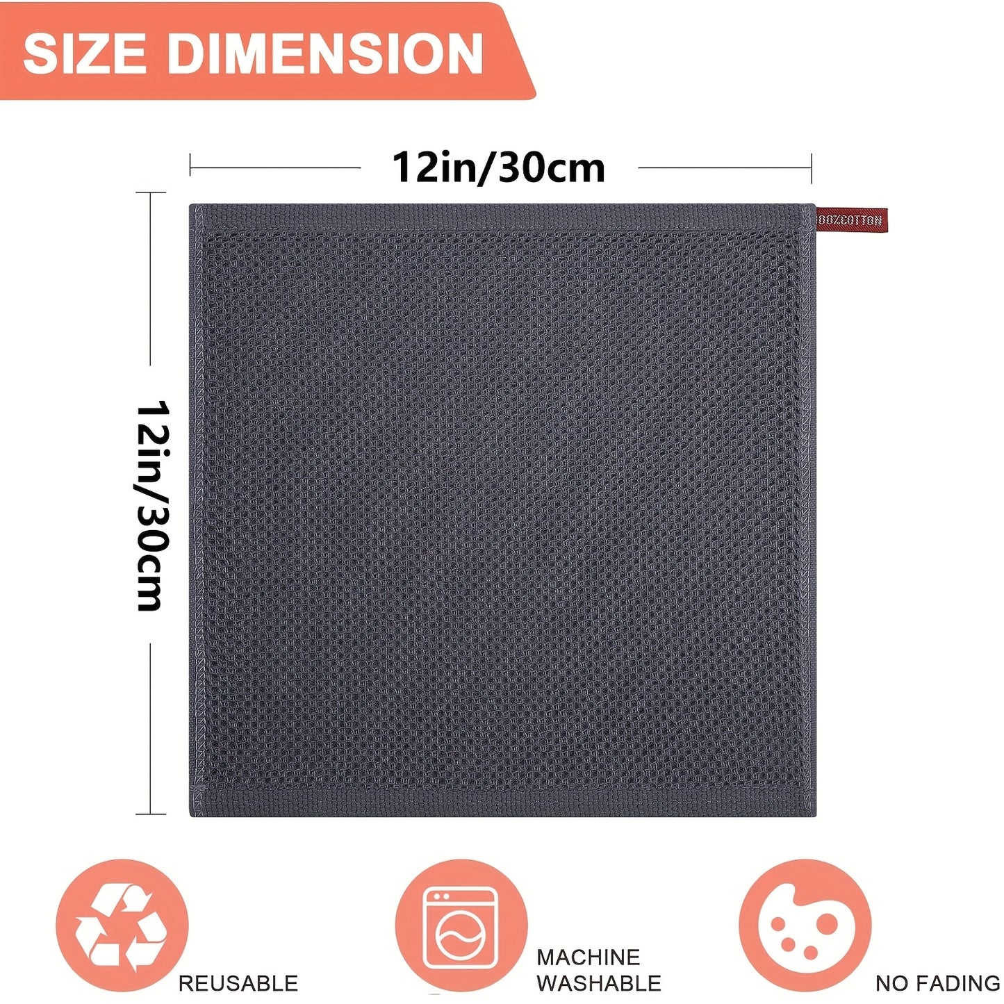 23pcs 100% Cotton Waffle Weave Kitchen Dish Cloths, Ultra Soft Absorbent Quick Drying Dish Towels, 12 X 12 Inches, Great for Cooking, Cleaning And Wiping Hands, Kitchen Decor And Accessories.