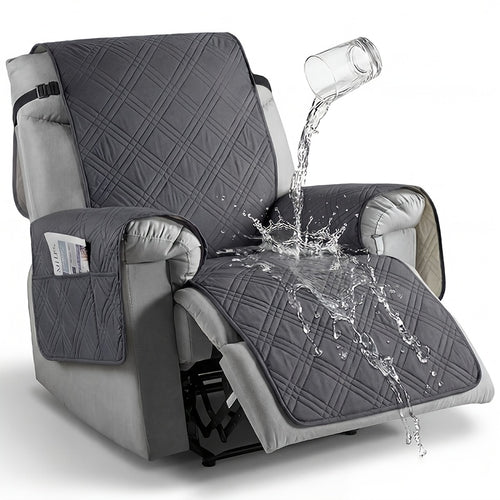 1pc Recliner Cover Sofa Cover, With Pocket Anti Slip Sofa Cushion, Pet Furniture Protective Cover, Quilted Sofa Recliner Cover With Elastic Band, Sofa Protective Cover, Sofa Accessories, Easy To Install, Spring And Summer Home Decoration